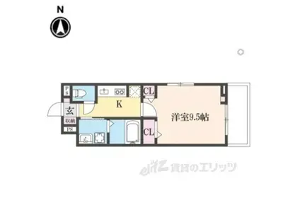 たばさはうすⅡ(1K/3階)の間取り写真