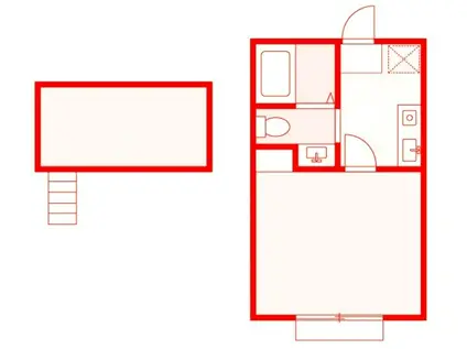 ハーミットクラブハウス大船II(1K/2階)の間取り写真