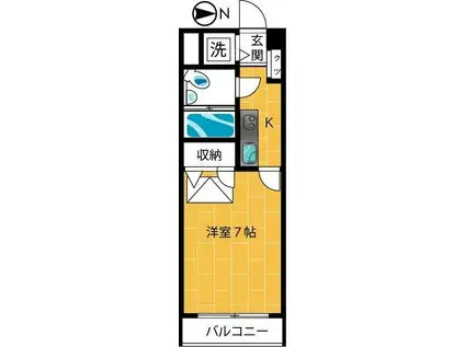 セシーズイシイ18(1K/2階)の間取り写真