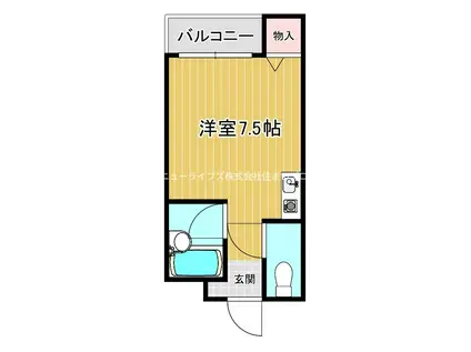 エム アンド エム タチバナ(ワンルーム/4階)の間取り写真