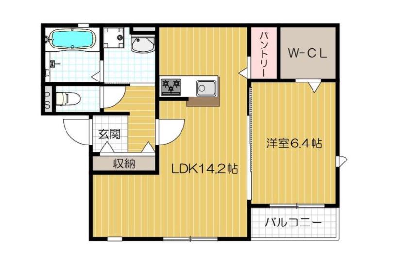 エトワールNS(1LDK/2階)の間取り写真