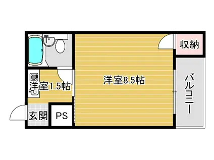 フォンタル西九条(1K/1階)の間取り写真