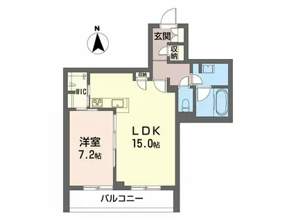 ベレオ ラ・カシータ(1LDK/2階)の間取り写真