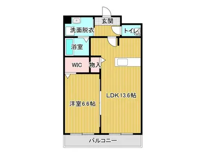 田畑ハイツそれいゆII(1LDK/3階)の間取り写真