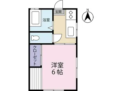 コア新前橋(1K/1階)の間取り写真