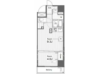 ベスト伊勢佐木長者町(1DK/2階)の間取り写真