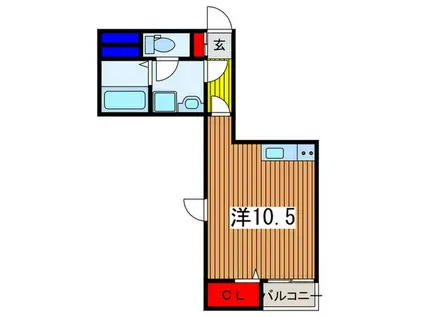 LAULEA(ワンルーム/2階)の間取り写真