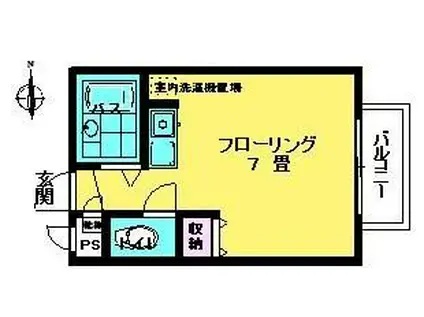 ネクスト東尾久(ワンルーム/3階)の間取り写真