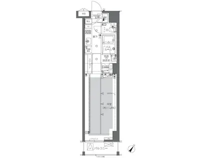 ZOOM渋谷神山町 ズーム渋谷神山町(1K/2階)の間取り写真