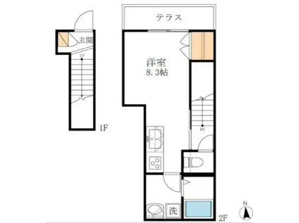 プチメゾン横山(ワンルーム/1階)の間取り写真