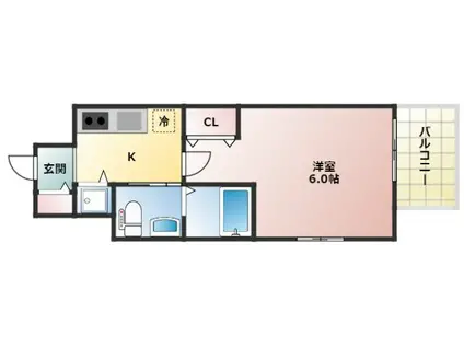 エスリード新大阪ノース(1K/12階)の間取り写真