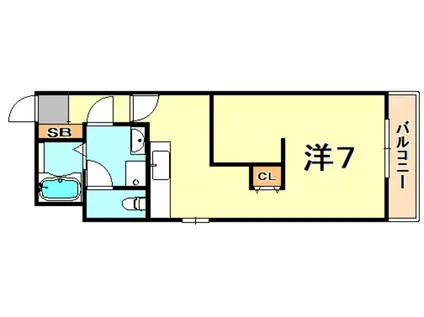 メゾン御影中町(ワンルーム/1階)の間取り写真
