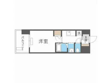 エステムコート難波VIIビヨンド(1K/14階)の間取り写真