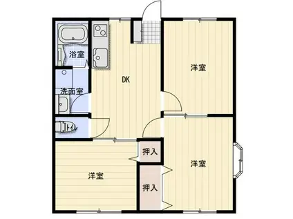 マンションクララ(3DK/2階)の間取り写真