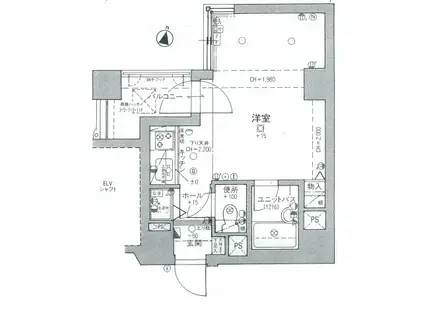 ライオンズシティ大通公園(ワンルーム/10階)の間取り写真