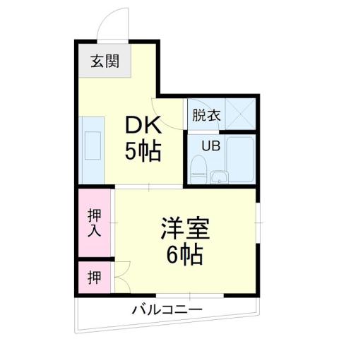 EIGHT BUILDINGI(1DK/8階)の間取り写真