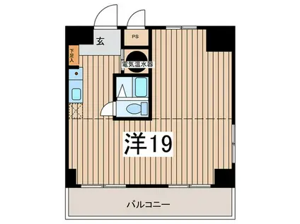 ロイヤルプラザ常盤(ワンルーム/2階)の間取り写真