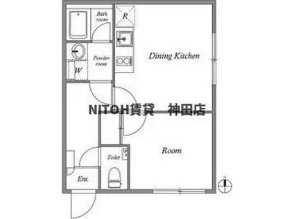 HJ PLACE 神楽坂(1DK/2階)の間取り写真