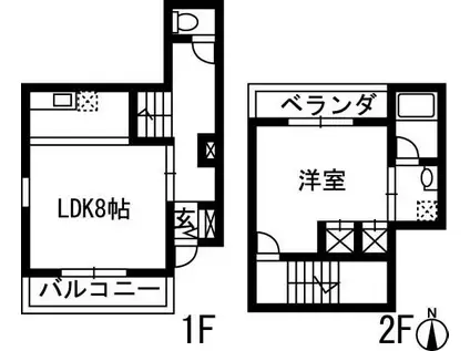 TS WOOD(1LDK/1階)の間取り写真