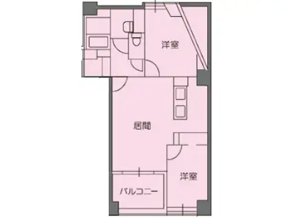 パークアベニュー南円山(2LDK/10階)の間取り写真