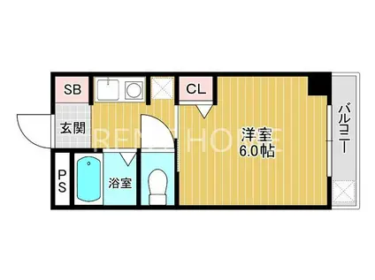 PARFAIT俊徳道(1K/3階)の間取り写真