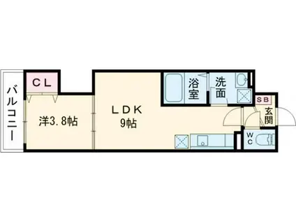 D PORTA BLOOM(1LDK/1階)の間取り写真