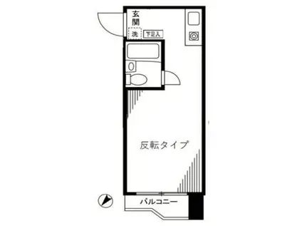 勝どきハイデンス(ワンルーム/6階)の間取り写真