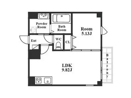 SUGARLOAF PARK 浅間町(1LDK/3階)の間取り写真