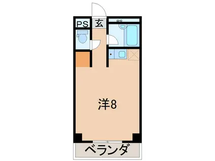 タカラビル(ワンルーム/4階)の間取り写真