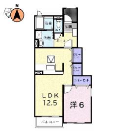 マスターズA(1LDK/1階)の間取り写真