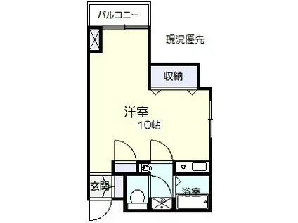 大正町中村コーポ(ワンルーム/6階)の間取り写真