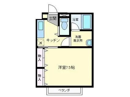 アパルタメント・ファーヒル(1K/1階)の間取り写真