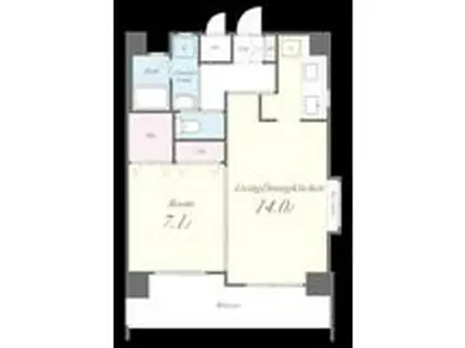 サンスクエア(1LDK/5階)の間取り写真