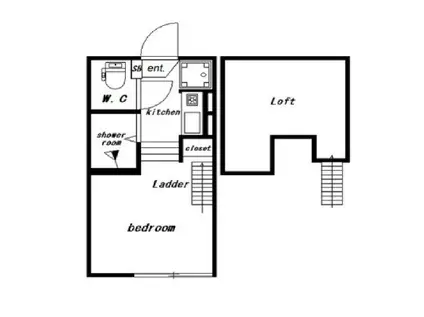 DHG彩(ワンルーム/2階)の間取り写真