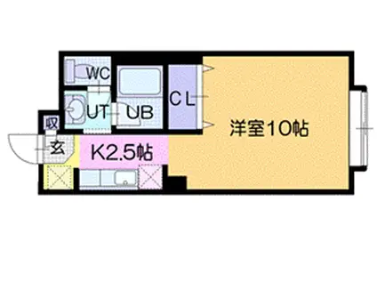 藤井ビルひばりヶ丘(1K/4階)の間取り写真