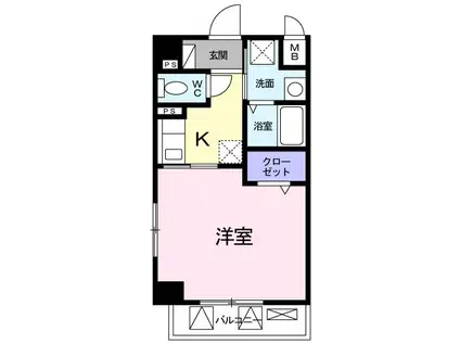 クラシオンルガール イシカワII(1K/2階)の間取り写真