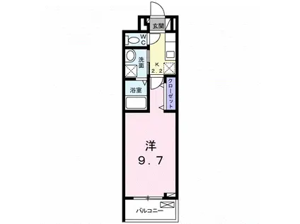 グランドールIII(1K/2階)の間取り写真