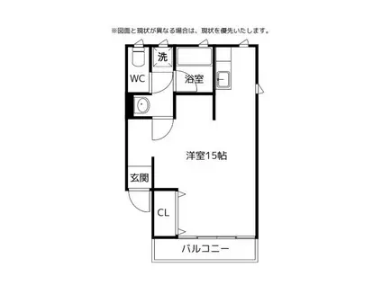 N-STAGE呉羽(ワンルーム/1階)の間取り写真