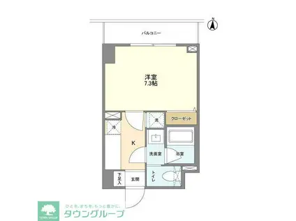 L・BASE押上サウス(1K/7階)の間取り写真