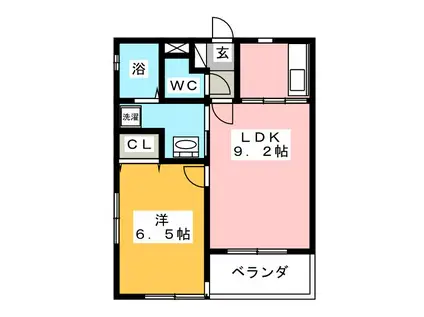 モラダ小岩(1LDK/1階)の間取り写真