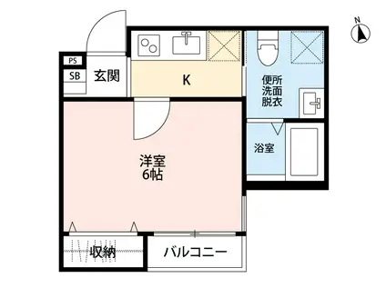 クレア馬橋(1K/1階)の間取り写真