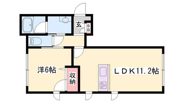 ビューテラスイズミ(1LDK/3階)の間取り写真