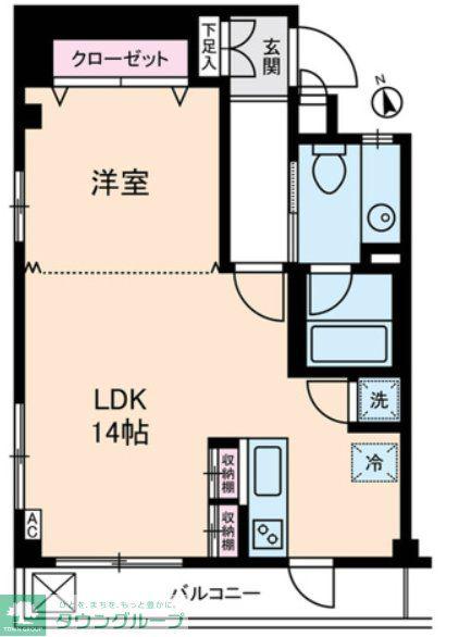 いずみマンション(1LDK/2階)の間取り写真