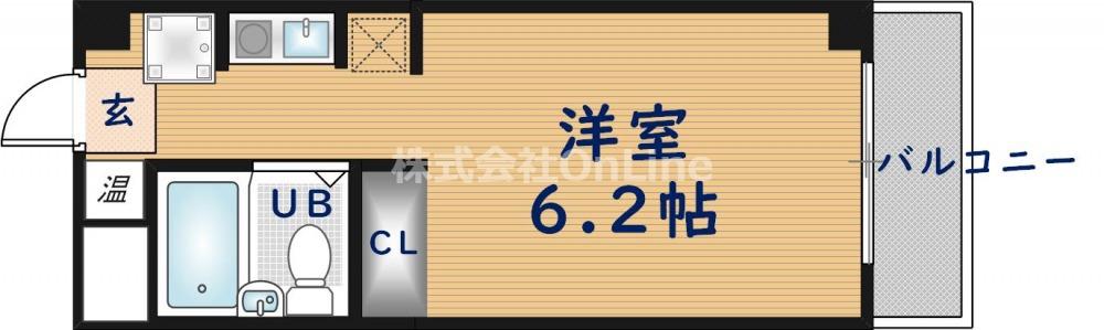 グランフォルテ(ワンルーム/2階)の間取り写真