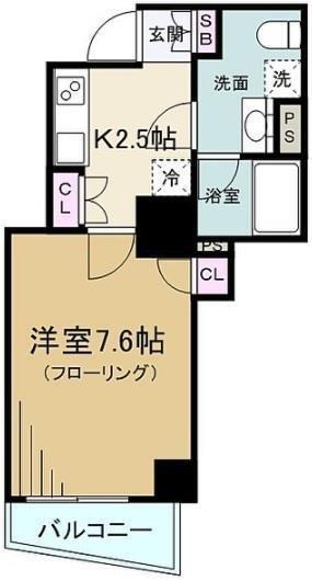 THE PUREMIUM SUITE 新宿下落合(1K/5階)の間取り写真