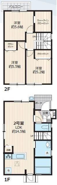 ラフォーレ和白東A棟(3LDK/1階)の間取り写真