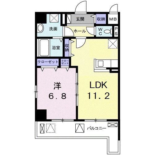 アルカディアVIII(1LDK/5階)の間取り写真