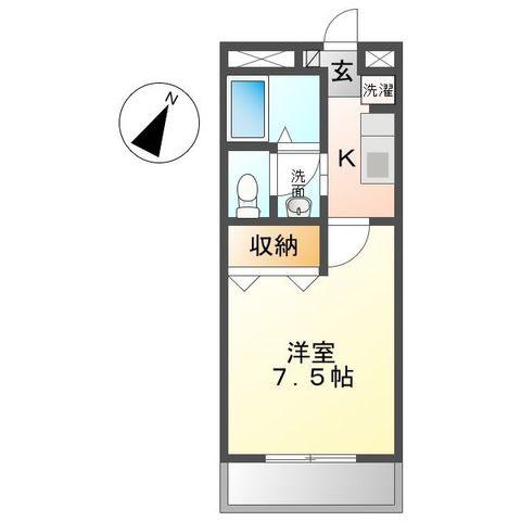 レスポワール(1K/2階)の間取り写真