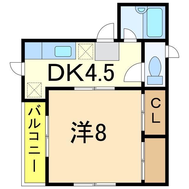 AVITA21(1DK/3階)の間取り写真