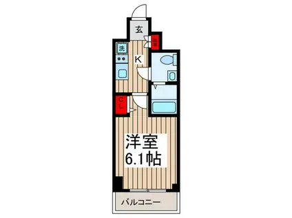 オーパスホームズ南行徳(1K/12階)の間取り写真